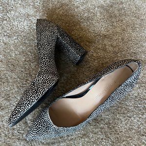 Banana Republic Cowhide Leather Chunky Heel - Pointed Toe